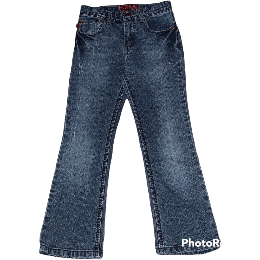 Bongo blue jeans lightly distressed denim girls' 6